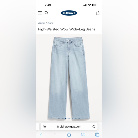 Old Navy High-waisted wow wide leg jeans - Picture 2 of 5